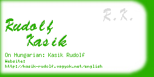 rudolf kasik business card